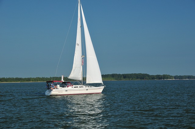 sail boat on lake michigan